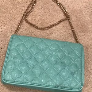 Blue cross body purse
